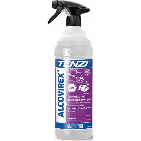 Płyn TENZI ALCOVIREX wirusobójczy do uniwersalnej dezynfekcji 1l. (U-09/001) Płyn TENZI ALCOVIREX wirusobójczy do uniwersalnej dezynfekcji 1l. (U-09/001)