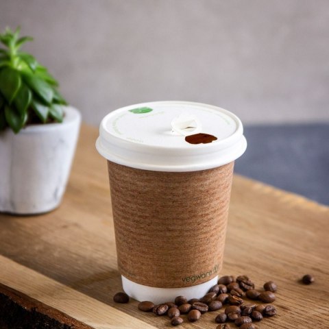 Pokrywka papierowa do kubka 300-500ml biała (50 szt). 90mm 100% biodegradowalna VLID89P VEGWARE Pokrywka papierowa do kubka 300-500ml biała (50 szt). 90mm 100% biodegradowalna VLID89P VEGWARE