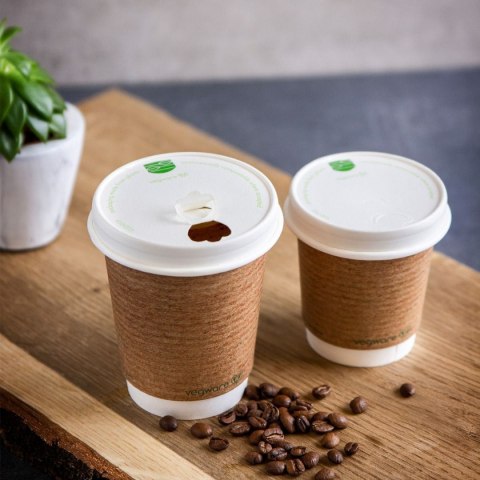 Pokrywka papierowa do kubka 300-500ml biała (50 szt). 90mm 100% biodegradowalna VLID89P VEGWARE Pokrywka papierowa do kubka 300-500ml biała (50 szt). 90mm 100% biodegradowalna VLID89P VEGWARE