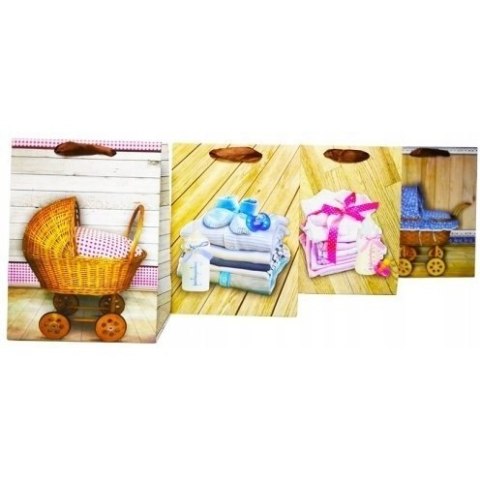 Torebka prezentowa 18x20x8,5cm A5 lux BABY ROZETTE Torebka prezentowa 18x20x8,5cm A5 lux BABY ROZETTE