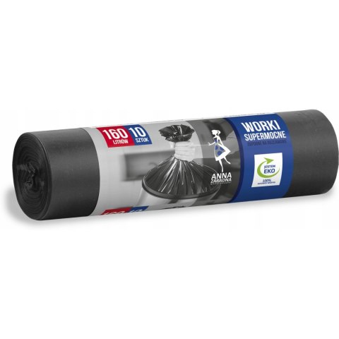Worki na śmieci 160L LDPE supermocne czarne (10szt) ANNA ZARADNA WNS1989/16SH Worki na śmieci 160L LDPE supermocne czarne (10szt) ANNA ZARADNA WNS1989/16SH