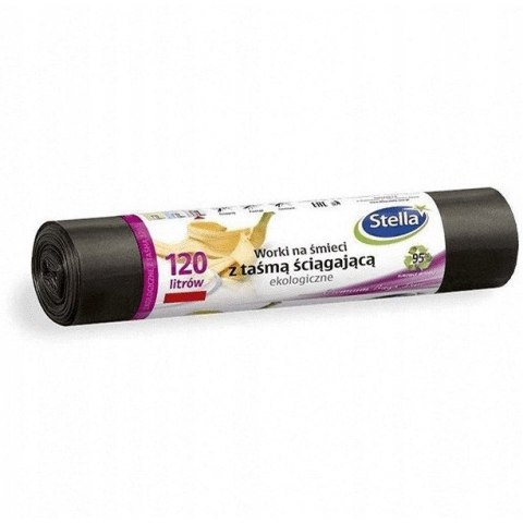 Worki na śmieci 120L ekologiczne z taśmą (LDPE) (10szt) STELLA WNS-6356 Worki na śmieci 120L ekologiczne z taśmą (LDPE) (10szt) STELLA WNS-6356