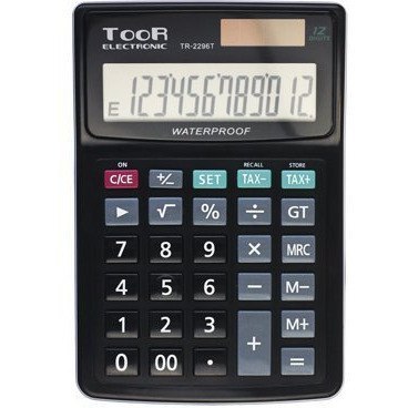 Kalkulator TOOR TR2296 12 pozycyjny wodoodporny 120-1425 Kalkulator TOOR TR2296 12 pozycyjny wodoodporny 120-1425