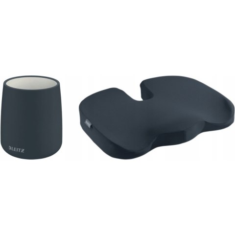 Komplet Ortopedyczna poduszka na krzesło LEITZ Ergo Cosy szara 52840089 + Kubek Cosy szary 53290089 LEITZ Komplet Ortopedyczna poduszka na krzesło LEITZ Ergo Cosy szara 52840089 + Kubek Cosy szary 53290089 LEITZ