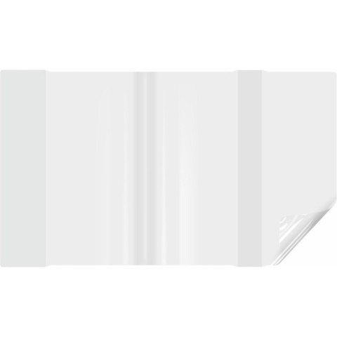 Okładki regulowane na książki i zeszyty E4 bezbarwne 25 sztuk 29,2x40,8-44cm OZB-57 BIURFOL
