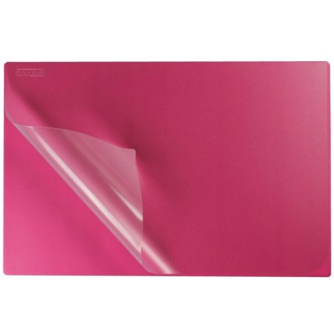 Podkładka na biurko z przezroczystą folią 38x58cm PVC różowa KPB-01-03 BIURFOL Podkładka na biurko z przezroczystą folią 38x58cm PVC różowa KPB-01-03 BIURFOL