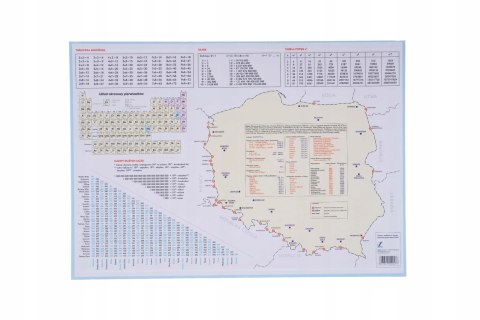 Podkład szkolny na biurko MAPA POLSKA 55x38 KRESKA Podkład szkolny na biurko MAPA POLSKA 55x38 KRESKA