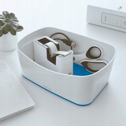 Pojemnik MyBOX bez pokrywki biało-niebieski LEITZ 52571036 Pojemnik MyBOX bez pokrywki biało-niebieski LEITZ 52571036