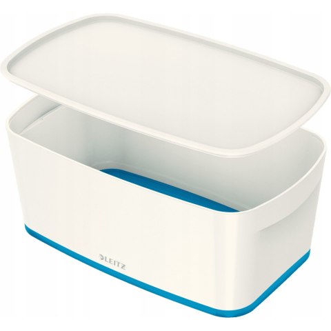 Pojemnik MyBOX mały z pokrywką biało-niebieski LEITZ 52291036 Pojemnik MyBOX mały z pokrywką biało-niebieski LEITZ 52291036