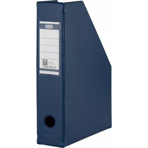 Pojemnik na czasopisma dokumenty A4 gazetownik 7cm PVC granatowy 100400618 ELBA