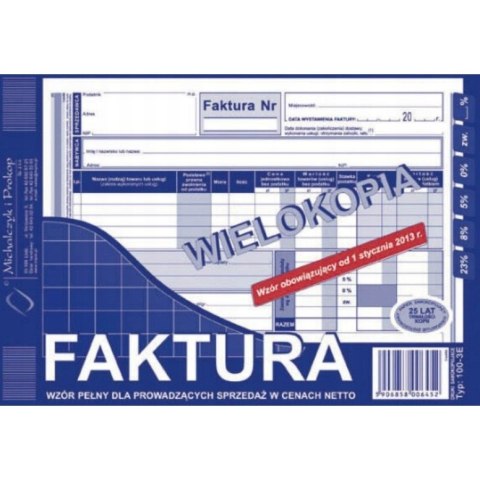 100-3E Faktura VAT A5 wielokopia Michalczyk i Prokop 100-3E Faktura VAT A5 wielokopia Michalczyk i Prokop