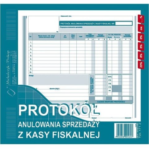 171-2 Prot.anul.sprz.z.kasy N! 2/3 MICHALCZYK I PROKOP 171-2 Prot.anul.sprz.z.kasy N! 2/3 MICHALCZYK I PROKOP