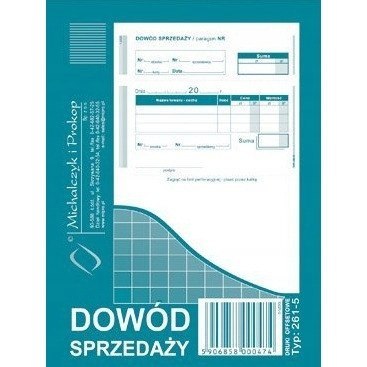 261-5 DS Dowód sprzedaży A6 MICHALCZYK I PROKOP 261-5 DS Dowód sprzedaży A6 MICHALCZYK I PROKOP