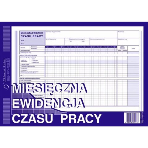 526-1 MEC Miesięczna ewidencja czasu pracy Michalczyk i Prokop 526-1 MEC Miesięczna ewidencja czasu pracy Michalczyk i Prokop