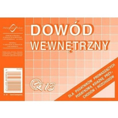 K-13 Dowód wewnętrzny A6 Michalczyk i Prokop K-13 Dowód wewnętrzny A6 Michalczyk i Prokop