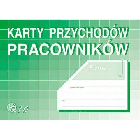 K10H Karty przychodów pracowników A5 Michalczyk i Prokop K10H Karty przychodów pracowników A5 Michalczyk i Prokop