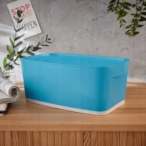 MyBox Cosy mały pojemnik z pokrywką niebieski 52630061 LEITZ MyBox Cosy mały pojemnik z pokrywką niebieski 52630061 LEITZ