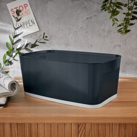 MyBox Cosy mały pojemnik z pokrywką szary 52630089 LEITZ MyBox Cosy mały pojemnik z pokrywką szary 52630089 LEITZ