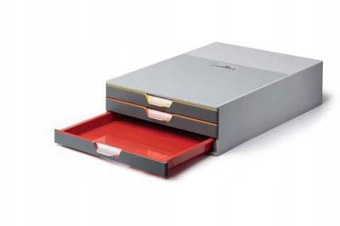 Pojemnik VARICOLOR z 3 kolorowymi szufladkami 7603-27 DURABLE Pojemnik VARICOLOR z 3 kolorowymi szufladkami 7603-27 DURABLE