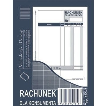 263-5 Rachunek dla konsumenta A6 offset MICHALCZYK&PROKOP 263-5 Rachunek dla konsumenta A6 offset MICHALCZYK&PROKOP