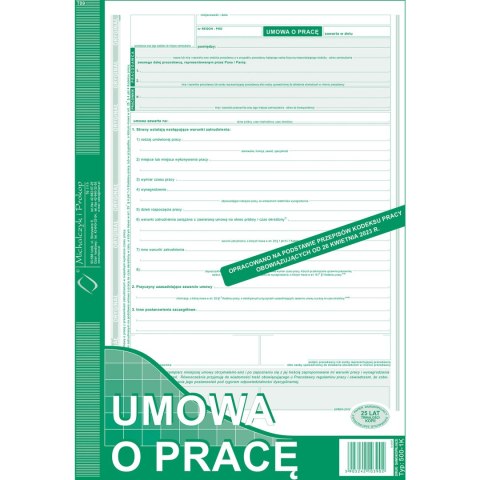 500-1K Umowa o Pracę A4 40kartek ( nowa ) Michalczyk i Prokop 500-1K Umowa o Pracę A4 40kartek ( nowa ) Michalczyk i Prokop