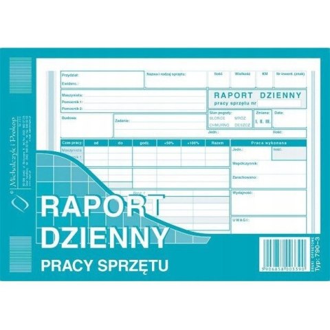 790-3 Raport dzien.pr.sprz.A5 MICHALCZYK I PROKOP 790-3 Raport dzien.pr.sprz.A5 MICHALCZYK I PROKOP
