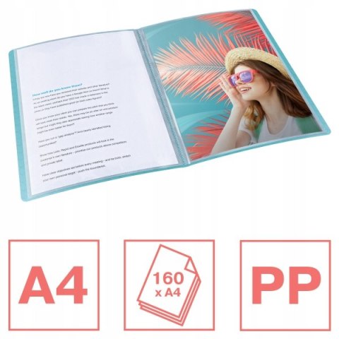 Album ofertowy na dokumenty A4 80 kieszeni Colour`Breeze niebieski 626237 ESSELTE Album ofertowy na dokumenty A4 80 kieszeni Colour`Breeze niebieski 626237 ESSELTE