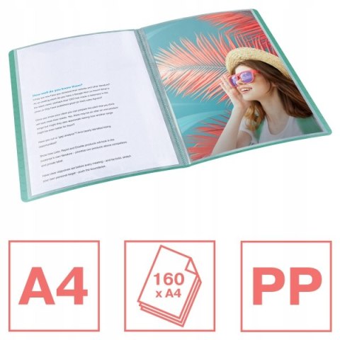 Album ofertowy na dokumenty A4 80 kieszeni Colour`Breeze zielony 626238 ESSELTE Album ofertowy na dokumenty A4 80 kieszeni Colour`Breeze zielony 626238 ESSELTE