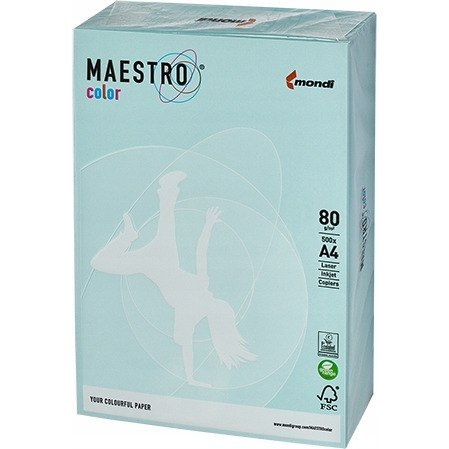 Papier ksero A4 80g MAESTRO COLOR BL29 jasny niebieski pastel pastel Papier ksero A4 80g MAESTRO COLOR BL29 jasny niebieski pastel pastel