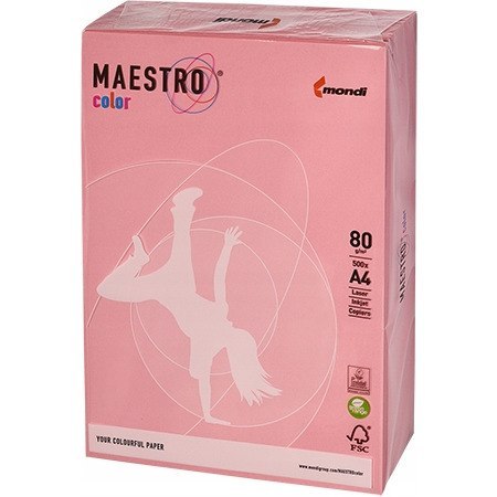 Papier ksero A4 80g MAESTRO COLOR PI25 pastel różowy Papier ksero A4 80g MAESTRO COLOR PI25 pastel różowy