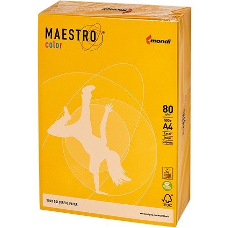 Papier ksero A4 80g MAESTRO COLOR SY40 Intensywny żółty słoneczny Papier ksero A4 80g MAESTRO COLOR SY40 Intensywny żółty słoneczny