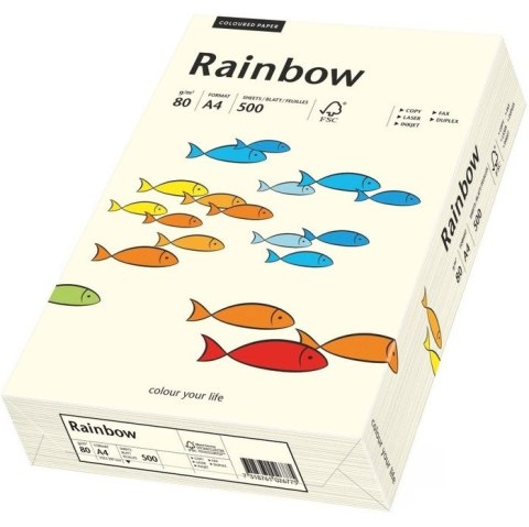 Papier ksero A4 80g RAINBOW R03 kremowy 88042249 Papier ksero A4 80g RAINBOW R03 kremowy 88042249