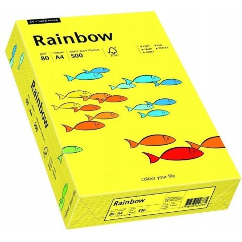Papier ksero A4 80g RAINBOW R14 słonecznożółty 88042319 Papier ksero A4 80g RAINBOW R14 słonecznożółty 88042319