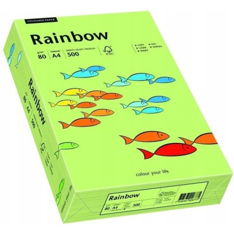 Papier ksero A4 80g RAINBOW R74 jasnozielony 88042607 Papier ksero A4 80g RAINBOW R74 jasnozielony 88042607