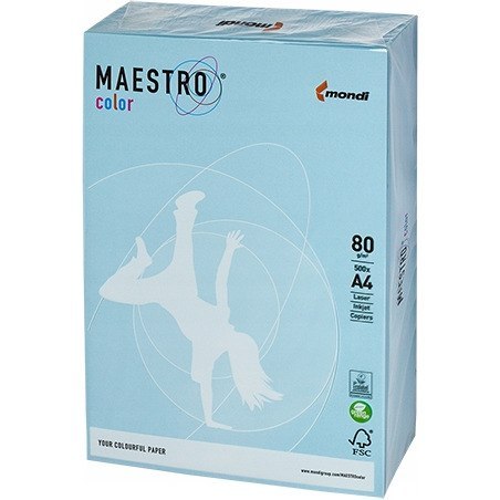 Papier ksero MAESTRO COLOR A4 80g OBL70 pastel błękit arktyczny Papier ksero MAESTRO COLOR A4 80g OBL70 pastel błękit arktyczny