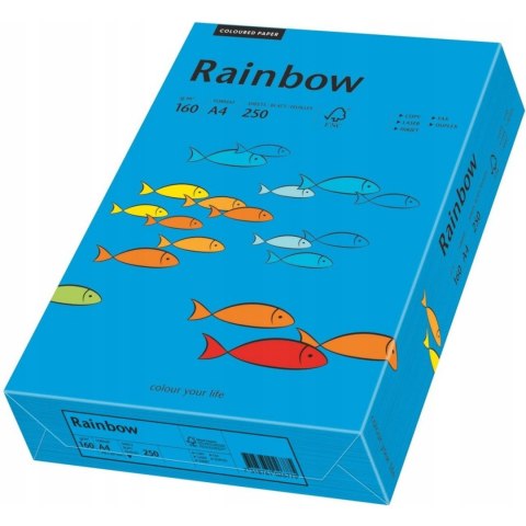 Papier ksero kolorowy A4 160g RAINBOW R88 ciemno niebieski (250ark) 88042769 Papier ksero kolorowy A4 160g RAINBOW R88 ciemno niebieski (250ark) 88042769