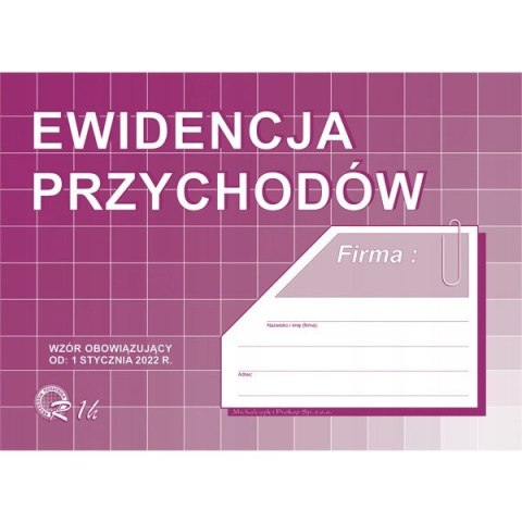 R1-H Ewidencja przychodów A5, styczeń 2022 Michalczyk i Prokop R1-H Ewidencja przychodów A5, styczeń 2022 Michalczyk i Prokop