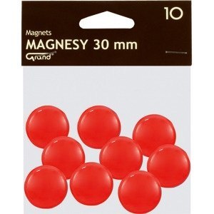 Magnesy 30mm GRAND czerwone (10szt.) 130-1695 GRAND Magnesy 30mm GRAND czerwone (10szt.) 130-1695 GRAND