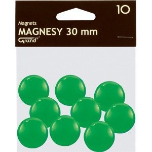 Magnesy 30mm GRAND zielone (10szt.) 130-1697 GRAND Magnesy 30mm GRAND zielone (10szt.) 130-1697 GRAND