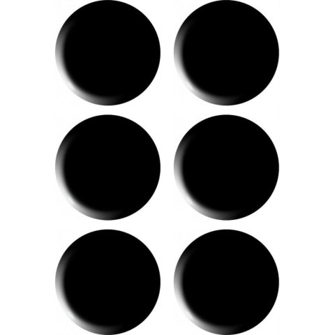 Magnesy do tablic czarne 20mm (6szt.) GM400-V6 TETIS Magnesy do tablic czarne 20mm (6szt.) GM400-V6 TETIS