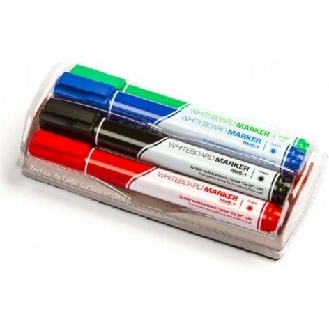 Marker suchościeralny RMS-1/ABCD 4szt.z gąbką 456-220 Marker suchościeralny RMS-1/ABCD 4szt.z gąbką 456-220