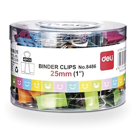 Klip BINDER DELI 8486 25mm BUŹKI (48szt.)009765 LEVIATAN Klip BINDER DELI 8486 25mm BUŹKI (48szt.)009765 LEVIATAN