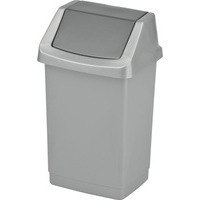 Kosz na śmieci uchylny 50l CURVER CLICK-IT srebrny/grafit 04045-877-65 Kosz na śmieci uchylny 50l CURVER CLICK-IT srebrny/grafit 04045-877-65