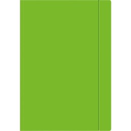 Teczka z gumką A4+ FLUO zielona INTERDRUK