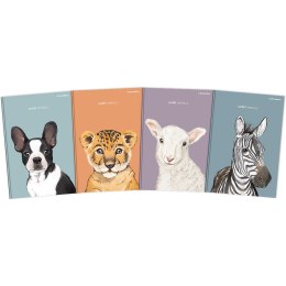 Zeszyt szkolny A4 Brulion 96 kartek w kratkę 70g w zwierzątka ANIMAL 400169481 TOP 2000