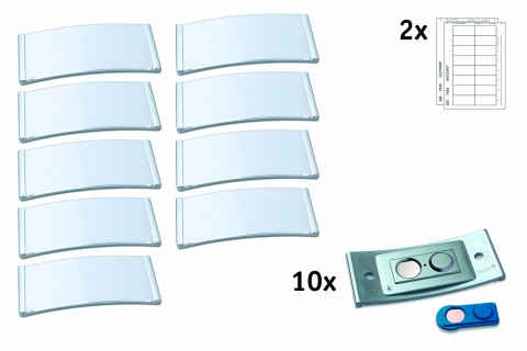 Identyfikatory imienne POLAR35 80x34mm (10 sztuk) metaliczny POL35MA66-10DR Identyfikatory imienne POLAR35 80x34mm (10 sztuk) metaliczny POL35MA66-10DR