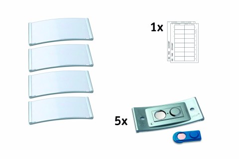Identyfikatory imienne POLAR35 80x34mm (5 sztuk) metaliczny POL35MA66-5DR Identyfikatory imienne POLAR35 80x34mm (5 sztuk) metaliczny POL35MA66-5DR