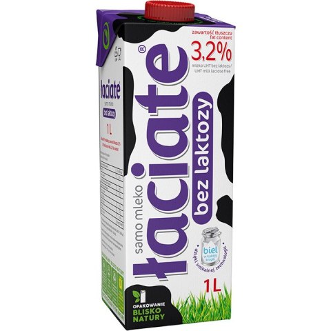 Mleko ŁACIATE UHT 3,2% 1l bez laktozy Mleko ŁACIATE UHT 3,2% 1l bez laktozy
