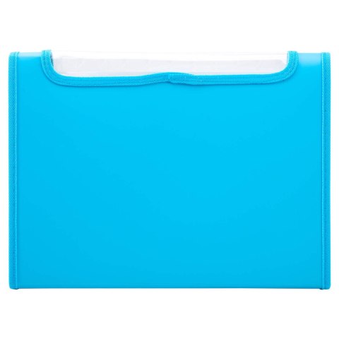 Teczka harmonijkowa z gumką 13-przegródek okno PVC RIO niebieska 38128 BLUE DELI Teczka harmonijkowa z gumką 13-przegródek okno PVC RIO niebieska 38128 BLUE DELI