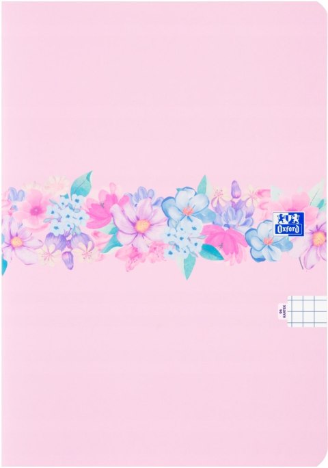 Zeszyt szkolny B5 Brulion w kwiatki 96 kartek w kratkę FLOWER 400181452 OXFORD Zeszyt szkolny B5 Brulion w kwiatki 96 kartek w kratkę FLOWER 400181452 OXFORD